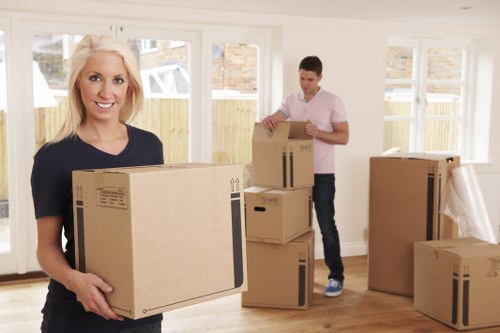 Commercial moving team planning a business relocation in Barnes