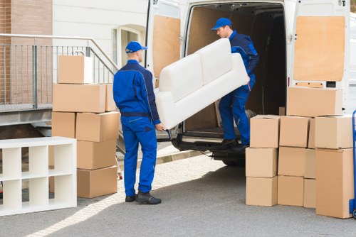 A man and van vehicle ready for a local move in Barnes