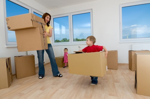 Moving boxes and furniture for a Barnes relocation