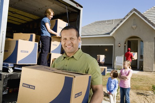 Careful loading of furniture in a residential Barnes street