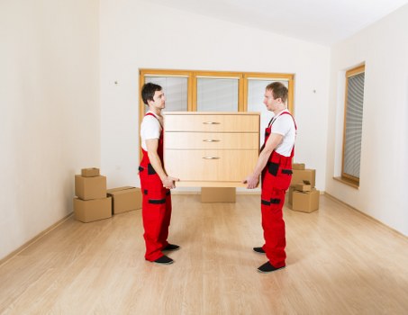 Eco-friendly moving team promoting sustainable waste handling
