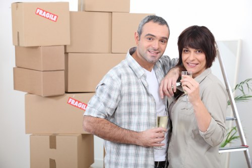 Loading household furniture into a removal van in Barnes